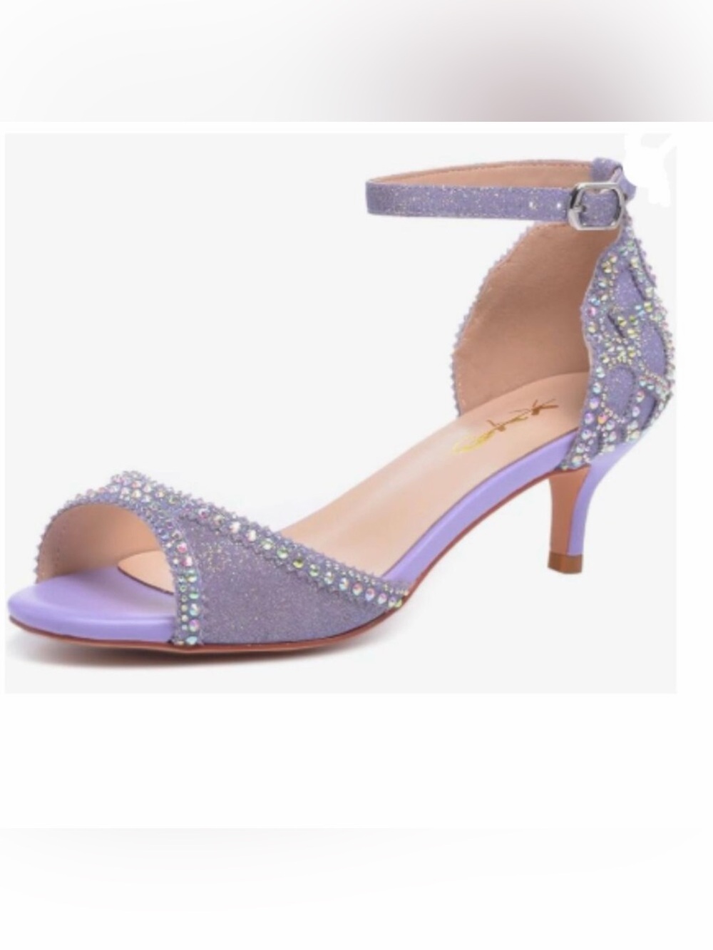 XYD Lavender Rhinestones Shoes  - Size 7.5